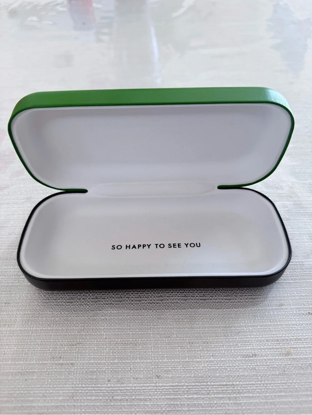 kate spade Green and Black Eyeglass Case with polka dot cloth - Picture 5 of 8